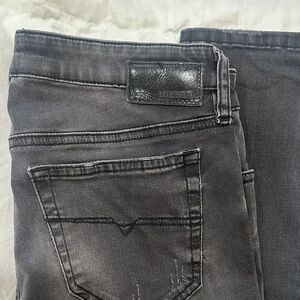 Women’s Diesel Washed Black Denim Jeans with Back Pocket Patch
